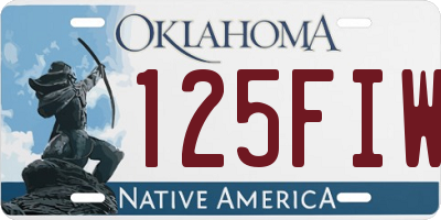 OK license plate 125FIW
