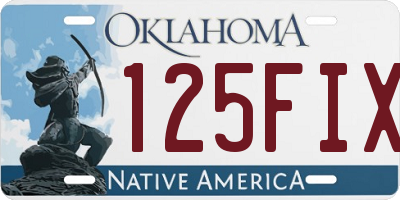 OK license plate 125FIX
