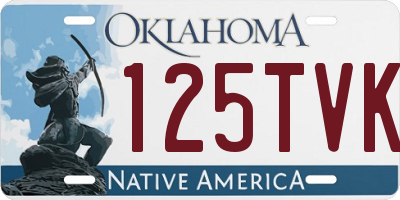 OK license plate 125TVK