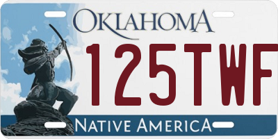 OK license plate 125TWF