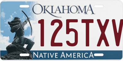 OK license plate 125TXV