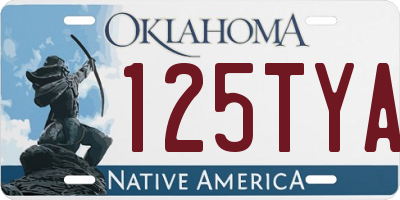 OK license plate 125TYA