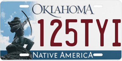 OK license plate 125TYI
