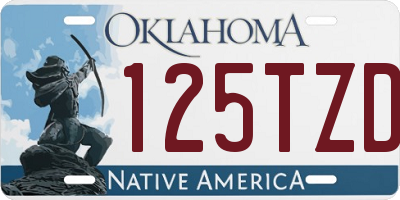 OK license plate 125TZD