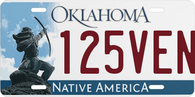 OK license plate 125VEN
