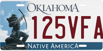 OK license plate 125VFA