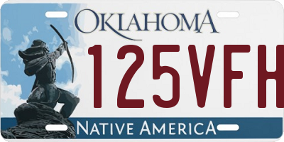 OK license plate 125VFH