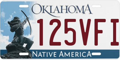 OK license plate 125VFI