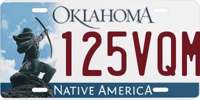 OK license plate 125VQM
