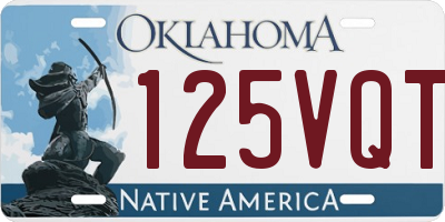 OK license plate 125VQT