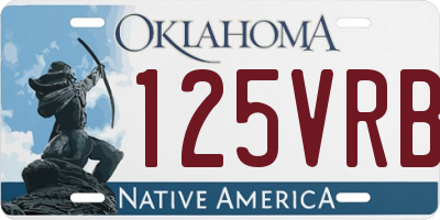 OK license plate 125VRB