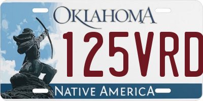 OK license plate 125VRD