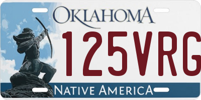 OK license plate 125VRG