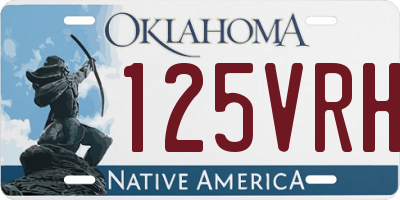 OK license plate 125VRH