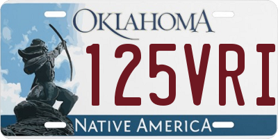 OK license plate 125VRI