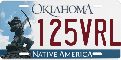 OK license plate 125VRL