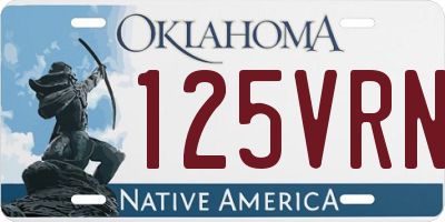 OK license plate 125VRN