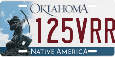 OK license plate 125VRR