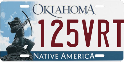 OK license plate 125VRT