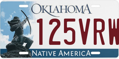 OK license plate 125VRW
