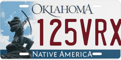 OK license plate 125VRX