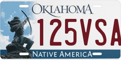 OK license plate 125VSA