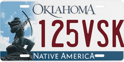 OK license plate 125VSK