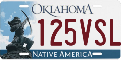 OK license plate 125VSL