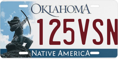 OK license plate 125VSN