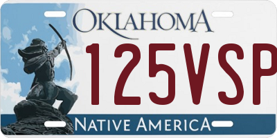OK license plate 125VSP