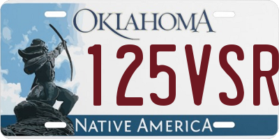 OK license plate 125VSR