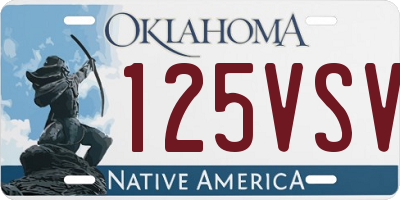 OK license plate 125VSV