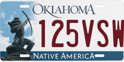OK license plate 125VSW