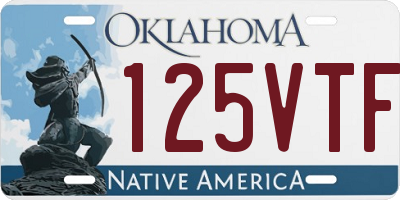 OK license plate 125VTF