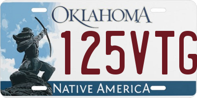 OK license plate 125VTG