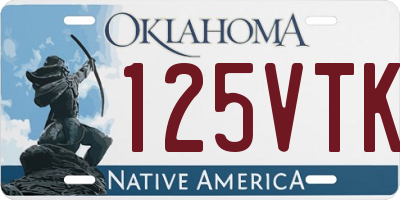 OK license plate 125VTK