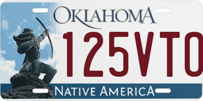 OK license plate 125VTO