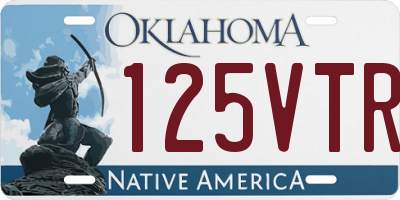 OK license plate 125VTR