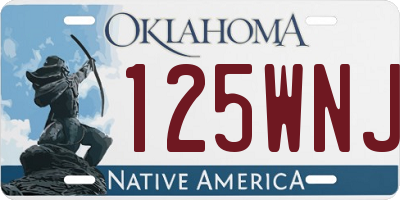 OK license plate 125WNJ