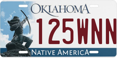 OK license plate 125WNN