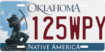 OK license plate 125WPY