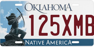 OK license plate 125XMB