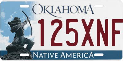 OK license plate 125XNF
