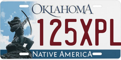 OK license plate 125XPL