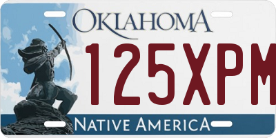 OK license plate 125XPM