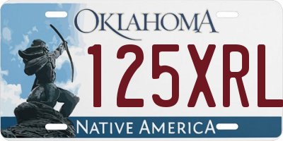 OK license plate 125XRL