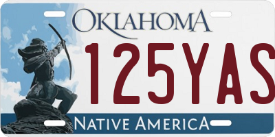 OK license plate 125YAS