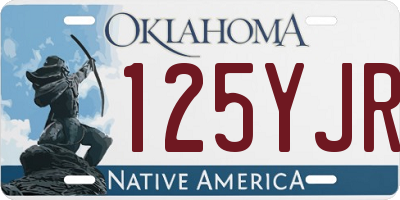OK license plate 125YJR