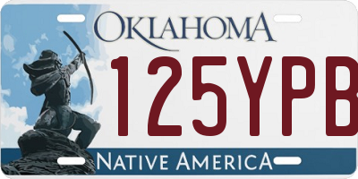 OK license plate 125YPB