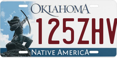 OK license plate 125ZHV